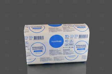 картинка Полотенца бумажные листовые 2сл Z-сложение 200шт Nuvola Professional амбалаж Мир упаковки
