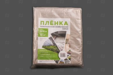 картинка Пленка ПВД вторичная 3000мм*10м 100мк 1 сорт серая Мир упаковки