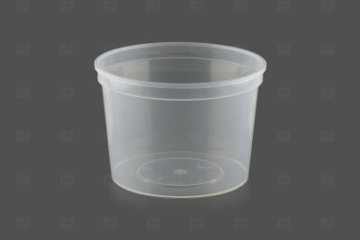 картинка Банка ПП 500мл круглая прозрачная d-111/h-80мм с крышкой б/замка (25шт) ПТП Мир упаковки