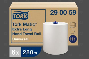 картинка Полотенца бумажные в рулоне 1сл 280м Tork Matic Universal H1 Мир упаковки