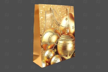 картинка Пакет ламинированный 32*26*10см Золотые подарки НГ SCC446-ABCD Мир упаковки