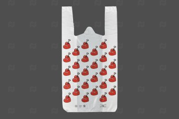 картинка Пакет майка ПНД 30+16*60см 13мк Сердечки 50шт Мир упаковки