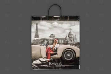 картинка Пакет с пластиковой ручкой 40*44см 100мк Бонжур Мир упаковки