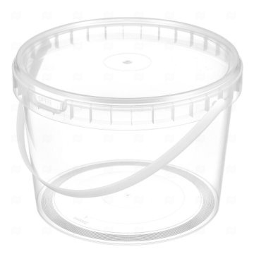 картинка Ведро 2л круглое прозрачное d-170/h-120мм с крышкой с к/замком с пласт ручкой ПТП Мир упаковки