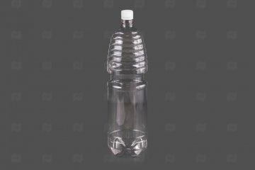 Купить Бутылка 1500мл горло d-28мм (84шт) с крышкой прозрачная (ПЭТ) . Мир упаковки