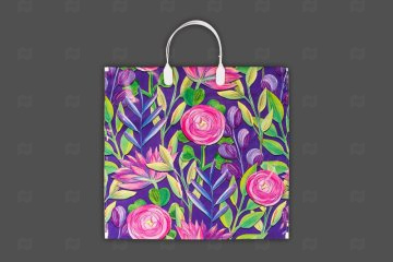 картинка Пакет с пластиковой ручкой 37*34см 80мк Лепесток Мир упаковки