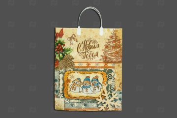 картинка Пакет софтпласт 30*40*10см 150мк Коллаж НГ Мир упаковки