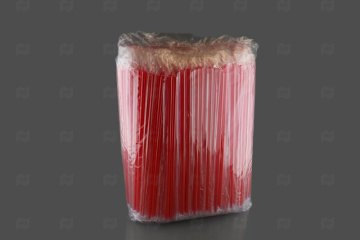 картинка Трубочки д/коктейля 0,8*24см красные прямые в инд упак 500шт Мир упаковки