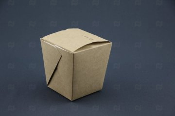 картинка Контейнер бумажный WOK 560мл крафт квадратное дно Мир упаковки