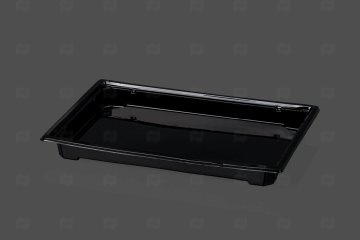 картинка Контейнер д/суши С-25 GN 235*163*54мм б/крышки черный ПЭТ Мир упаковки