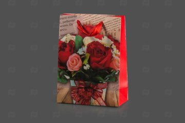 картинка Пакет ламинированный 31*40*11см Цветы 12шт Мир упаковки