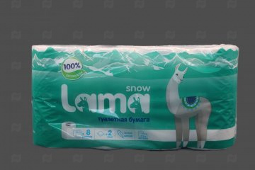 Купить Бумага туалетная 2сл белая 8рул Snow Lama. Мир упаковки