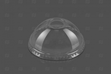 картинка Крышка-купол к стакану d-98 мм J (500/610мл 16/20 Oz) PET с отверстием (100 шт.) Мир упаковки