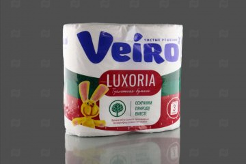 Купить Бумага туалетная "Veiro" Luxoria белая 3-сл. (4 рул.) арт. 5С34. Мир упаковки