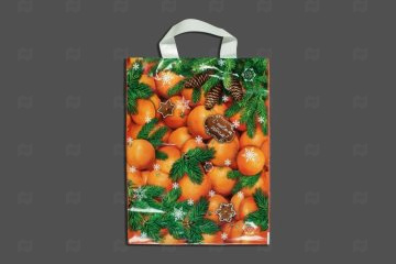 картинка Пакет с петлевой ручкой 28*35см 55мк Новогодний десерт НГ Мир упаковки