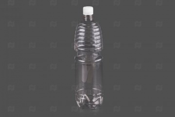 Купить Бутылка 1000мл горло d-28мм (104шт) с крышкой прозрачная (ПЭТ). Мир упаковки
