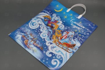 картинка Пакет с пластиковой ручкой 40*44см 100мк Ночка НГ Мир упаковки