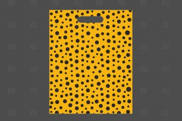 картинка Пакеты ВР Горошек желтый 30х40 60 мк (25 шт) Мир упаковки