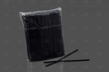 Купить Трубочки д/коктейля (250шт) черные h-210 d-5мм / АНАЛОГ 25108. Мир упаковки