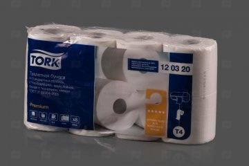 Купить 120320 Бумага туалет. быстрораствор. "TORK" белая 2-сл. (8 рул/23 м) Т4. Мир упаковки