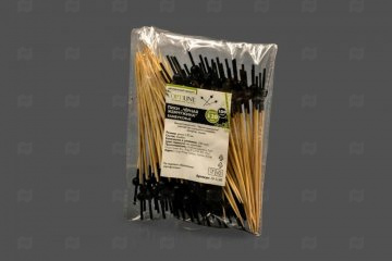картинка Деко-пика бамбук Черная жемчужина 12 см Optiline (100 шт) арт.10-1148 Мир упаковки