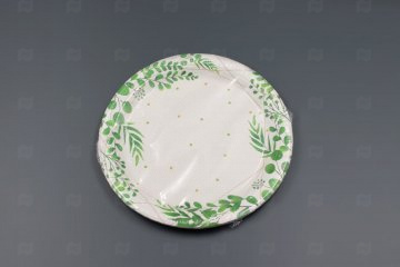 картинка Набор тарелок бумажных зеленые луга d-230мм (6шт) Мир упаковки